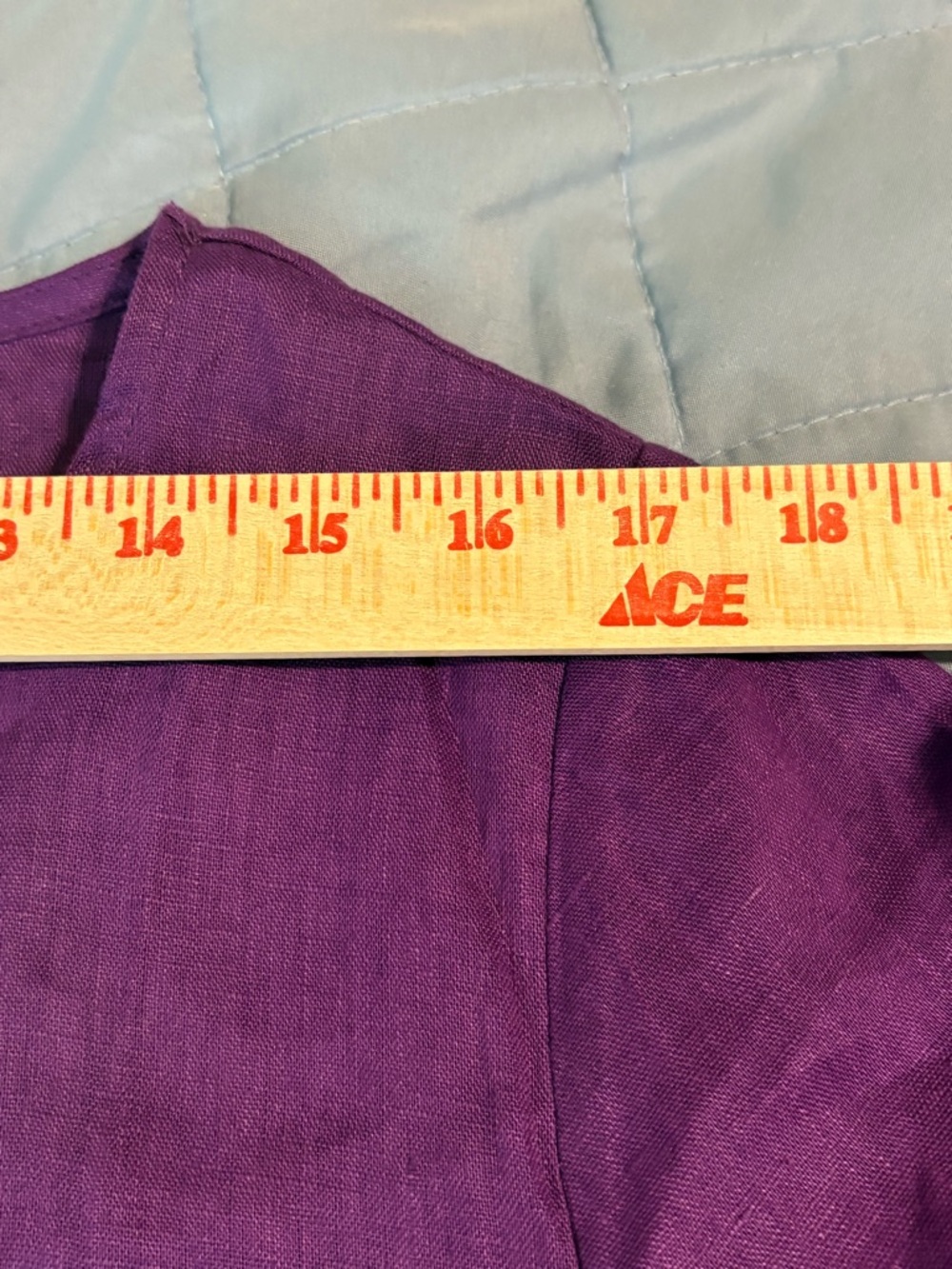 Lintico Sofia 100% linen purple midi length 3/4 sleeve dress - Picture 10 of 16